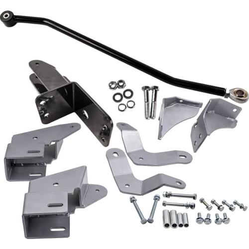 4-6.5 inch Lift Rod For Jeep Cherokee XJ 84-01 Front Track Bar w/ Drop Bracket Set