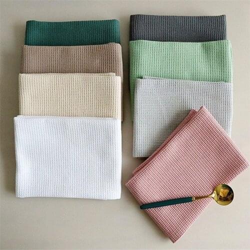 45X65cm Waffle Lattice Tea Towel Table Cloth Napkin Home Wedding Party Kitchen Dishes Napkins Decorative Towels
