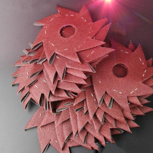 6 inch eight octagonal sand flap gap burr sandpaper emery cloth sandpaper polished wood wood furniture 20pcs