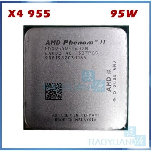 AMD Phenom II X4 955 X4-955 3.2Ghz 95W Quad-Core DeskTop CPU HDX955WFK4DGM Socket AM3 938pin