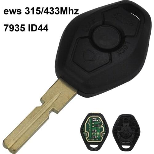 EWS Sytem Car Remote Key HU64 Blade for BMW E38 E39 E46 X3 X5 Z3 Z4 1/3/5/7 Series 315/433MHz 7935/ID44 Chip