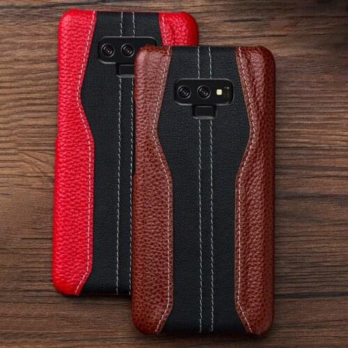 Phone Cases For Samsung Galaxy S6 S7 S8 S9 S10 Plus Cowhide Stitching Case For Note 8 9 A5 A7 A8 2018 J3 J5 J7 2017 case