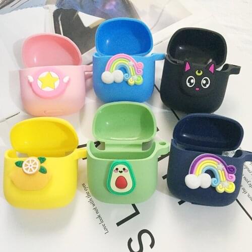 For JBL TUNE 220 / 225 TWS Earphone Cover cute cartoon Rainbow / Avocado / funny Fruit Protective Cover For JBL T220TWS case