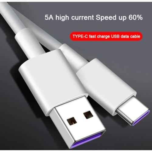 New Arrivals 5A Fast Charge TYPE-C Data Cable Phone Charging Cord Usb C Charging Cable For P30 LeTV White High Quality Usb Cable