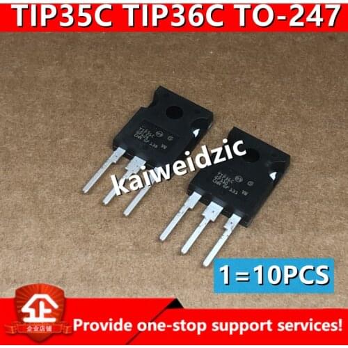 Kaiweikdic New imported original TIP35C TIP36C 25A/100V TO-247 Darlington transistor power transistor Transistor pairing
