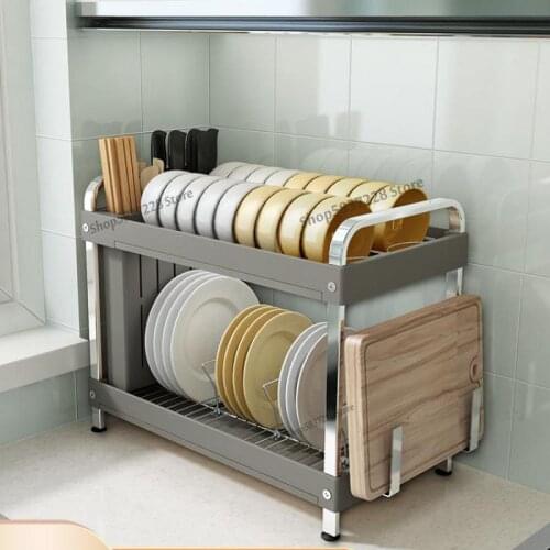 Kitchen racks for drying dishes and drains for household use, table top storage racks, tableware storage boxes