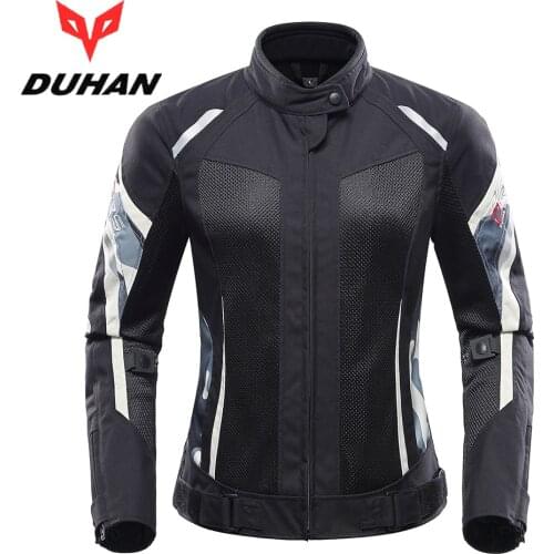 DUHAN Women Motorcycle Jacket Breathable Motorcycle Clothing Summer Women Moto Jacket And Motorcycle Pants Racing Clothes Suit