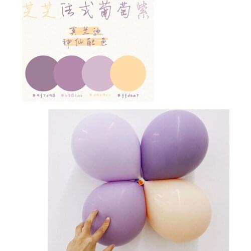 Wholesale New Double-layer Morandi Color Set ball Retro Color 10 Inch Thick BALLOON Birthday Celebration Wedding Party 177