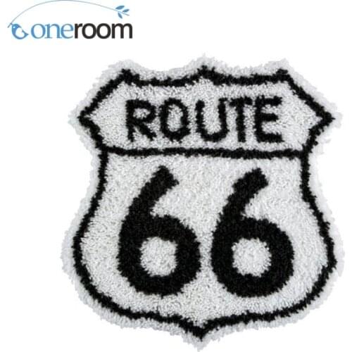 ZD394 Route 66 Hook Rug Kit DIY Unfinished Crocheting Yarn Mat Latch Hook Rug Kit Floor