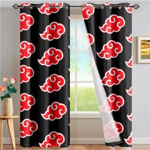 2021New Anime Cool Pattern Window Decoration Blackout Curtains for Kids Boys Bedroom Living Room High-grade Decoration