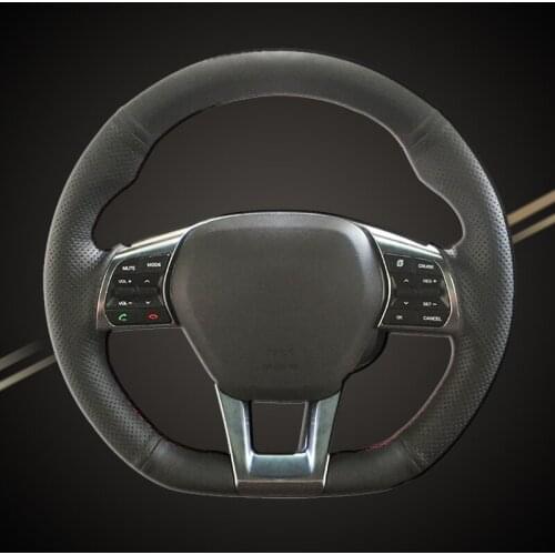 Auto Braid On The Steering Wheel Cover for Hyundai Sonata 9 2015 2016 2017 (3-Spoke) Car Braiding Wheel Covers Styling Accessory