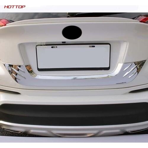 Fit For Toyota C-HR CHR 2017 2018 Rear License Plate Trunk Trim Cover Molding ABS Chrome Car Accessories