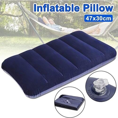 Portable Inflatable Air Bed Travel Pillow Cushion for Outdoor Camping Hiking Backpacking Travelling 47*30cm