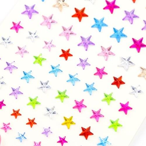 Five-Pointed Star Crystal Diamond Sticker Kawaii DIY Mobile Phone Decor Notebooks Accessories Supplies Stationery