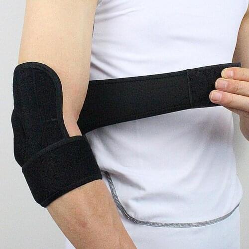 Adjustable Spring Arm Brace Support Pad Elbow Band Wrap Bandage Strap Joint Pain Relief Elbow Protector Forearm Guard for Tennis