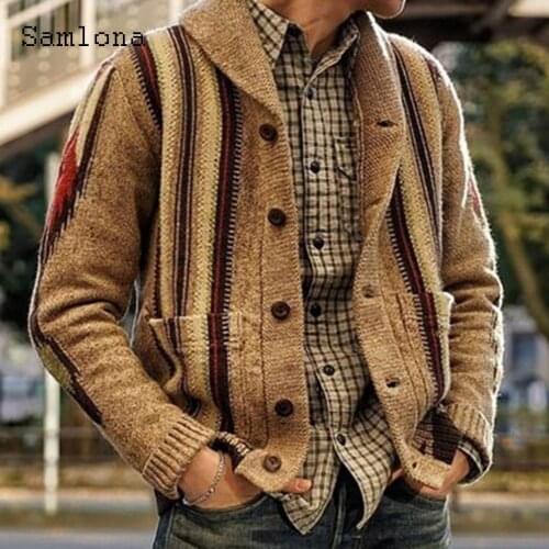 Samlona Men's Cardigans With A Hood