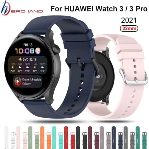 Silicone Strap For Huawei Watch 3 / 3 Pro Smart Watchband Wrist Strap For Xiaomi Amazfit GTR 2/Stratos 3 Accessories Bracelet