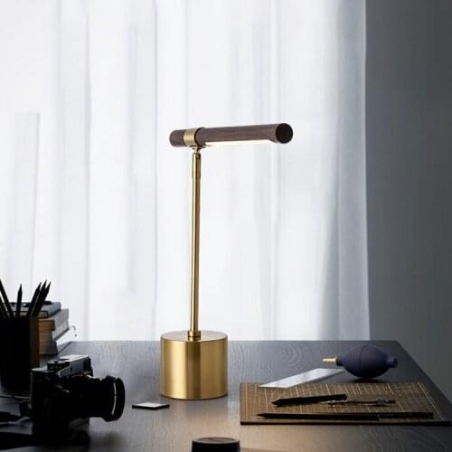 Modern table lamp wood table lamp coffee wood LED table lamp reading light study light bedroom living room lighting