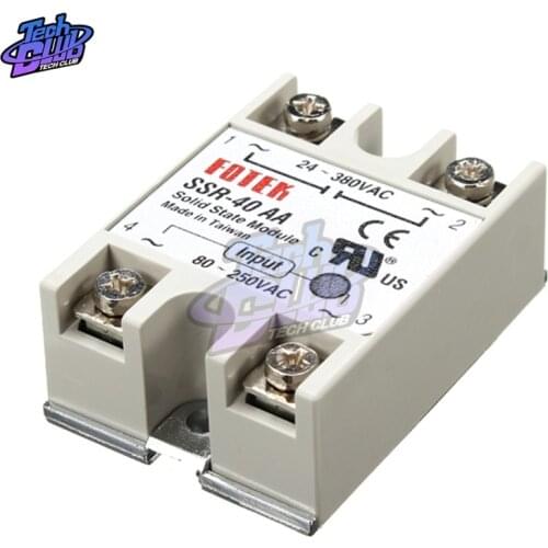 Solid State Relay SSR-40AA 40A Actually 80-250V AC to 24-380V AC SSR 40AA Relay Solid State