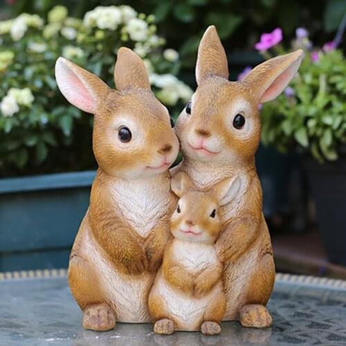 Tuin Decoratie Garden Outdoor Gardens Decoration Sculpture Rabbit Miniatuur Bloempot Tuinkabouter Poppenhuis Meubels Resin