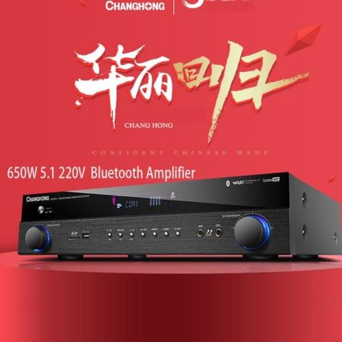 650W Bluetooth Amplifier 5.1 Channel 220V CF5 High Power Amplifier Professional HIFI Karaoke Fever Digital Home Audio Amplifier