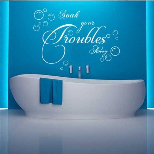 Foam bathroom vinyl carved wall sticker waterproof removable wall decal art soak trouble leave decorative painting ZY8329