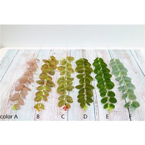 5pcs imitation Eucalyptus leaves artificial leaf bouquet Scene layout table DIY furnishings home decoration Accessories a1788