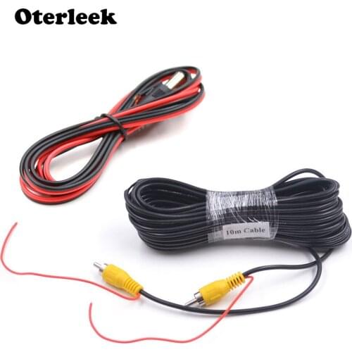 10M RCA Connetor Car Rear View Monitor Camera Video cable and 1.5m Power Cable With Trigger Line
