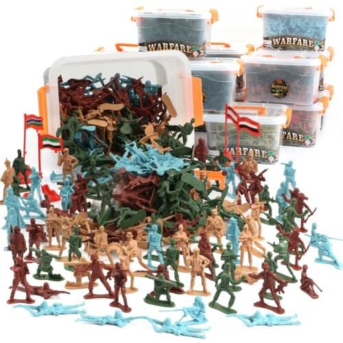 100pcs Nostalgic Toys Children World War II Soldier Kit Action Figures Soldiers Figures Models Children Educational Toy Gifts