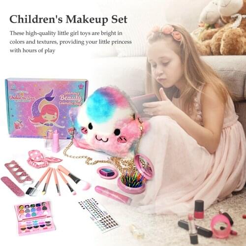 20Pcs Play House Set Washable Cosmetic Make Up Toys Kids Makeup Set Toys for Girls Childrens Cosmetics Box детская косметика