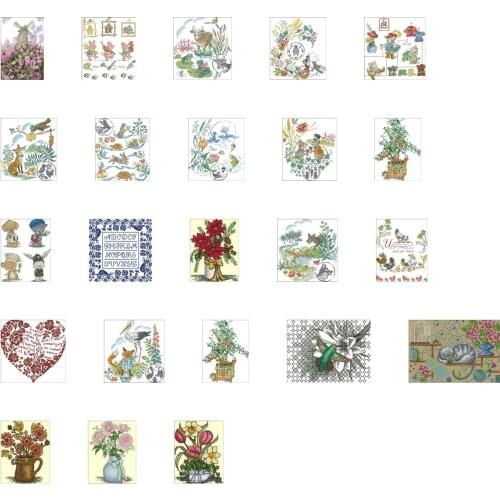 3 butterfly flower Product Egypt Long-staple Cotton Self-Made No Needlecross stitch kits Van Gogh Wheat Field