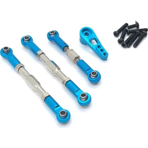 3PCs Metal Steering Rocker Rod Linkage with Serve Arm For 1/12 Wltoys 12402 RC Car Upgrade Parts Universal