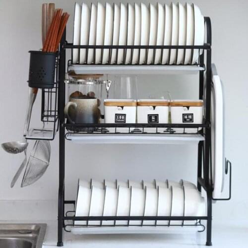 304 stainless steel kitchen dish rack drain rack dishware dishes drain cupboard storage box rack home