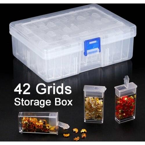42 Grids Diamond Painting Tools Beads Container Rhinestone Storage Box Diamond Painting Accessories Tools Wholesale Price