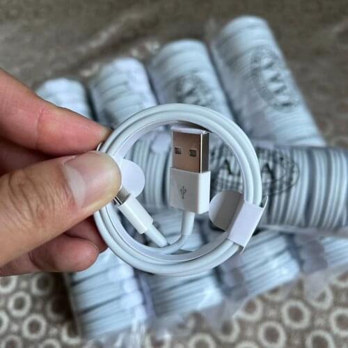 50 pcs/batch new box OD 3.0 high quality aluminum foil cable 1 m 3 ft USB data sync charger cable for 6 7 8 Original packaging