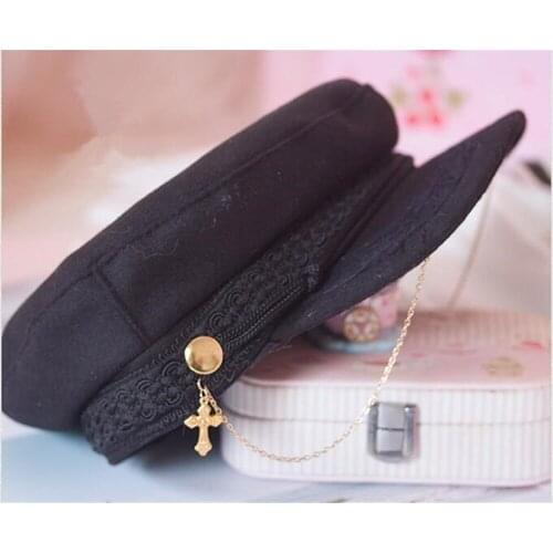 Handmade LOLITA Headwear Girls Daily Chain Cross Army Caps hat B791
