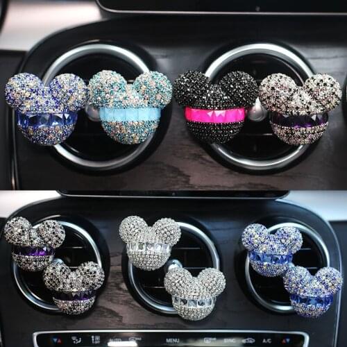 Car Air freshener for girls car accessories decoration car perfume clip fragrance diffuser Bling diamond car interior Decoration