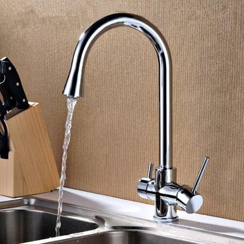 Brass Kitchen Faucet, 2 Functions, Hot & Cold Mixing Water, Purified Water Kitchen Tap KF009
