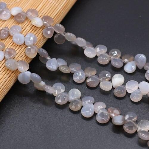 Natural Stone Agates Crystal Beads Water Drop Shape Turquoises Semi-finished Loose Bead for Jewelry Making DIY Necklace Bracelet