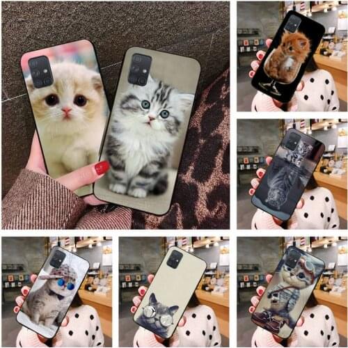 Funny Cute Cat Phone Case For Samsung Galaxy A52 A21S A02S A12 A31 A81 A10 A30 A40 A50 A70 A80 A71 A51 5G