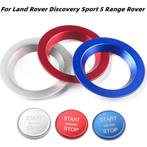 Car engine start stop button decorative stickers for LAND ROVER LR RANGE ROVER SPORT EVOQUE Vogue L538 Velar Car trim ring cover