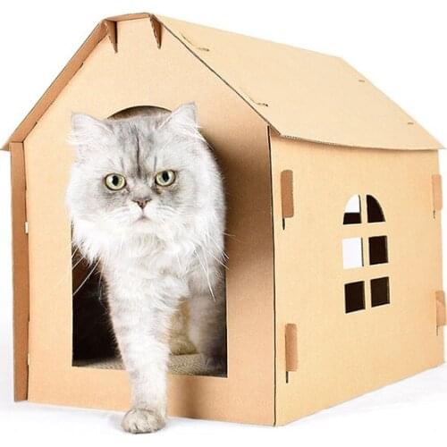 Cat house cat toy pet supplies DIY big cat nemold folding corrugated cat scratch board