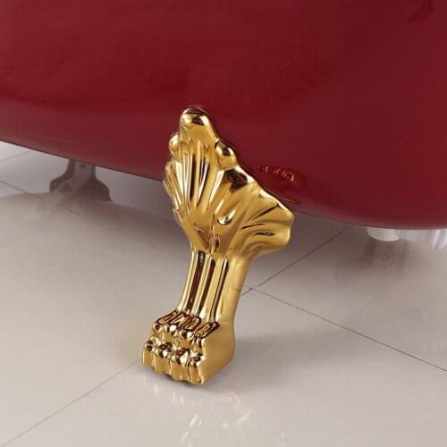 Two sizes Solid metal Zinc alloy Bathtub foot Chrome or Gold plated Decorative feet Bathtub accessory parts Free shipping