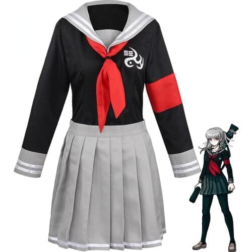 Anime Dangan Ronpa Pekoyama Cosplay Costume Danganronpa Peko Cosplay School Girl Sailor Uniform Women Halloween Party Costumes
