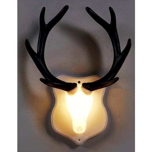 Tiooka Creative Decor TV Background Light Wall Surface Mounted Nordic 8 Types Deer Antler Wall Light LED Night Lights Bar Aisle