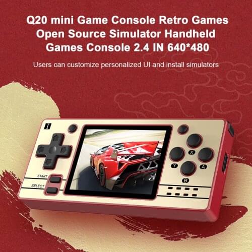 POWKIDDY Q20 MINI Handheld Game Console Open Source 2.4" OCA Full Fit IPS Screen Game Retro Players Gamepad for Childrens gifts