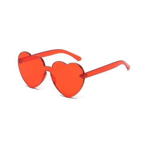 Fancy Plastic Men Love Shaped Women Red Heart Fashion Hearts Sunglasses 2021