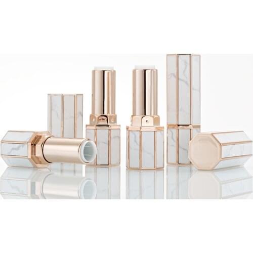 Marble Lipstick Tube 12.1mm Diy Lip Balm Tubes Homemade Lip Stick Beauty Lipstick Balm Containers Empty Lip Gloss Tubes Travel