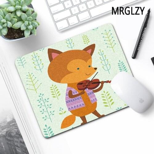 MRGLZY Kawaii Fox 220X180/200X250 Green Eye ProtectionSmall Mouse Pad Mats Rugs Gamer Laptop Mini PC Gaming Accessories MousePad