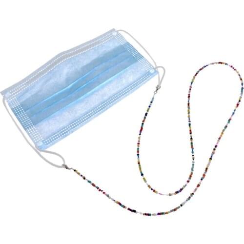 Adjustable Anti-lost Acrylic Beaded Chain Face Mask Lanyards Mask Hanging Rope Face Mask Lanyard Disposable Mask Lanyard Holder